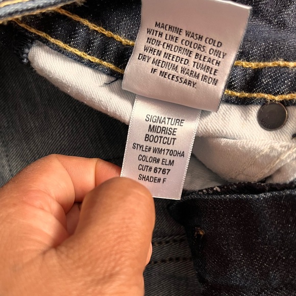 Hudson USA Signature Mid Rise Bootcut Jeans Size 26 - Picture 12 of 16
